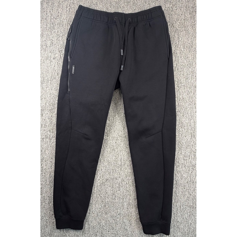 BYLT Jogger Pants Mens M Black Tapered Premium Basics Zipper Pockets
